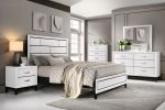 Modern Contemporary White Finish Storage Nightstand of 2x Drawers 1pc Wooden Bedroom Furniture