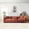 Mid Century Modern Couch 3-Seater Sofa for Livingroom, Orange