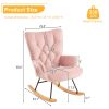 Rocking Chair with High Back Upholstered Rocking Chair Modern Rocking Chair for Living Room, Nursery and Bedroom