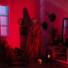 Decorate an outdoor skeleton for Halloween