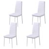 Five Piece Dining Table and Chair Set Black and White