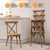 1pcs X- back Garden Plastic Folding Chair Farmhouse Brown