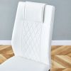 Modern dining chairs with faux leather upholstered seats - dining room chairs with metal legs, suitable for kitchen, living room, bedroom