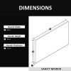 60x36 In. Aluminum Framed Rounded Rectangle Bathroom Wall Mirror, Matte Black Bathroom Vanity Mirror Farmhouse, Anti-Rust, Tempered Glass mirrors