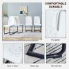 Modern dining chairs with faux leather upholstered seats - dining room chairs with metal legs, suitable for kitchen, living room, bedroom