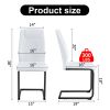 Modern dining chairs with faux leather upholstered seats - dining room chairs with metal legs, suitable for kitchen, living room, bedroom