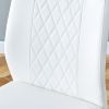 Modern dining chairs with faux leather upholstered seats - dining room chairs with metal legs, suitable for kitchen, living room, bedroom