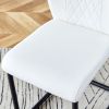 Modern dining chairs with faux leather upholstered seats - dining room chairs with metal legs, suitable for kitchen, living room, bedroom