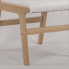 Hengming PU dining chair, no armrest with wooden legs, suitable for kitchen, dining room, living room, bedroom and other occasions,set of 2