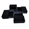ON-TREND Unique Design Coffee Table with 4 Hidden Storage Compartments, Square Cocktail Table with Extendable Sliding Tabletop