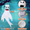 2pcs, 47" Halloween Ghost Windsocks Decorations With LED Light Outdoor Halloween Decorations Hanging Ghost Windsocks D√©cor For Halloween