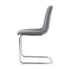 Modern simple light luxury dining Dark Grey chair home bedroom stool back student desk chair metal leg (silver) (set of 2)