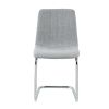 Modern simple light luxury dining Light Grey chair home bedroom stool back student desk chair metal leg (silver)(set of 2)