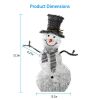 LED Christmas Snowman Decoration lighted up snowman Collapsible Battery Operated Lighted Snowman Indoor Outdoor Garden Light with Removable Hands Scar