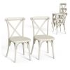 1pcs X- back Garden Plastic Folding Chair White
