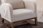 COOLMORE Rocking Chair, Modern Glider Chair, Recliner Armchair with Wood Legs and Side Pocket