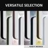 60x36 In. Aluminum Framed Rounded Rectangle Bathroom Wall Mirror, Matte Black Bathroom Vanity Mirror Farmhouse, Anti-Rust, Tempered Glass mirrors