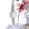 6FT Hinged Fir Artificial Fir Bent Top Christmas Tree, Xmas Tree Bendable Santa Hat Style Christmas Tree Holiday Decoration,1250 Lush Branch Tips