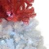 6FT Hinged Fir Artificial Fir Bent Top Christmas Tree, Xmas Tree Bendable Santa Hat Style Christmas Tree Holiday Decoration,1250 Lush Branch Tips