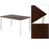 6 Piece Dining Table Set with Bench, Table Set with Waterproof Coat, Wooden Dining Table and Chairs, Ivory and Cherry