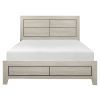 Modern Contemporary Light Brown Finish 1pc Full Bed Wooden Bedroom Furniture