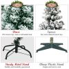 4.5 Feet Pre-Lit Premium Snow Flocked Hinged Artificial Christmas Tree