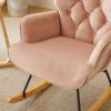 Rocking Chair with High Back Upholstered Rocking Chair Modern Rocking Chair for Living Room, Nursery and Bedroom