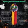 4.5FT Halloween clown decoration with LED eyes and phrase recording
