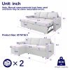 85 Inches Sofa Bed, 3 Seater Sleeper Sofa with Storage Chaise, Square Handrail With Pull and Copper nail,Chenille-Dark Grey