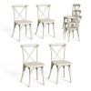 1pcs X- back Garden Plastic Folding Chair White