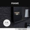 60x36 In. Aluminum Framed Rounded Rectangle Bathroom Wall Mirror, Matte Black Bathroom Vanity Mirror Farmhouse, Anti-Rust, Tempered Glass mirrors