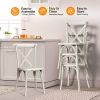 2pcs X- back Garden Plastic Folding Chair White