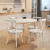 2pcs X- back Garden Plastic Folding Chair White