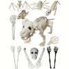 1pc 20.47 Inch Artificial White Dog Skeleton Simulation Simple Model Suitable For Halloween Decoration Indoor And Outdoor Decoration Christmas