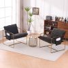 2 Chairs in 1 Box, Upholstered Hanging Armchair with Arm PocketsMetal frame, gold-plated craftsmanship