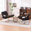 2 Chairs in 1 Box, Upholstered Hanging Armchair with Arm PocketsMetal frame, gold-plated craftsmanship