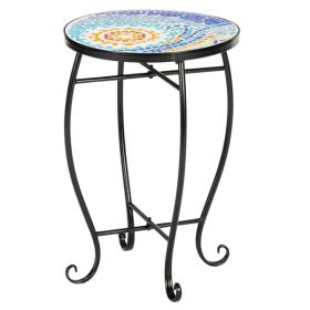 Artisasset Blue Hawaiian Sun Mosaic Round Terrace Bistro Table