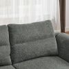 Convertible Futon Sofa Bed, Comfy Loveseat Sleeper Sofa with Adjustable Armrest, Strengthen Wood, Thick Padded Cushion