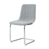 Modern simple light luxury dining Light Grey chair home bedroom stool back student desk chair metal leg (silver)(set of 2)