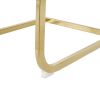 Modern Dining Chairs with Faux Leather Padded Seat Dining Living Room Chairs Upholstered Chair with gold Metal Legs Design for Kitchen, Living
