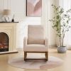 27.2"W Rocking Chair for Nursery, Polyester Glider Chair with High Back and Side Pocket