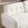 81.48 Modern Sofa Couch,3-Seater Teddy Sofa Sectional with wooden Legs for 3-4 Persons, Upholstered Deep Seat Love Seat Sofa Chaise for Living Room