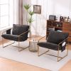 2 Chairs in 1 Box, Upholstered Hanging Armchair with Arm PocketsMetal frame, gold-plated craftsmanship