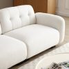81.48 Modern Sofa Couch,3-Seater Teddy Sofa Sectional with wooden Legs for 3-4 Persons, Upholstered Deep Seat Love Seat Sofa Chaise for Living Room