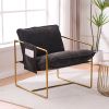 2 Chairs in 1 Box, Upholstered Hanging Armchair with Arm PocketsMetal frame, gold-plated craftsmanship