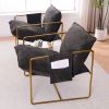 2 Chairs in 1 Box, Upholstered Hanging Armchair with Arm PocketsMetal frame, gold-plated craftsmanship