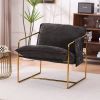 2 Chairs in 1 Box, Upholstered Hanging Armchair with Arm PocketsMetal frame, gold-plated craftsmanship