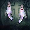 2pcs, 47" Halloween Ghost Windsocks Decorations With LED Light Outdoor Halloween Decorations Hanging Ghost Windsocks D√©cor For Halloween