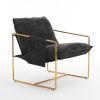 2 Chairs in 1 Box, Upholstered Hanging Armchair with Arm PocketsMetal frame, gold-plated craftsmanship