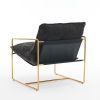 2 Chairs in 1 Box, Upholstered Hanging Armchair with Arm PocketsMetal frame, gold-plated craftsmanship